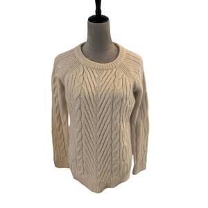 DIVIDED Sweater Multi Cable Stitching Fisherman Academia Classic Womens SZ M